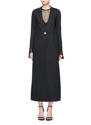Main View - Click To Enlarge - 72723 - Wool blend jersey long coat