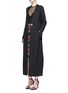 Figure View - Click To Enlarge - 72723 - Wool blend jersey long coat