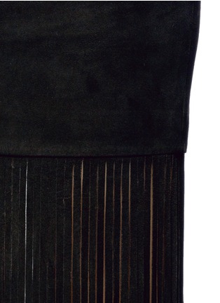 Detail View - Click To Enlarge - 72723 - Fringe suede skirt