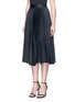 Front View - Click To Enlarge - 72723 - Satin pleat midi skirt