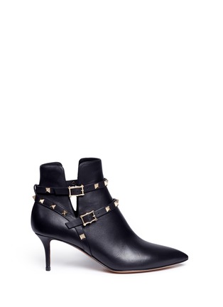 Main View - Click To Enlarge - VALENTINO GARAVANI - 'Rockstud' leather boots