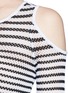 Detail View - Click To Enlarge - RAG & BONE - 'Brenna' gradient stripe cutout shoulder sweater