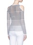 Back View - Click To Enlarge - RAG & BONE - 'Brenna' gradient stripe cutout shoulder sweater
