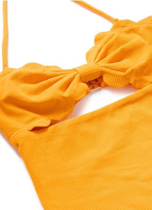 Detail View - Click To Enlarge - MARYSIA - 'Antibes' cutout bow bandeau one-piece swimsuit