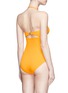 Back View - Click To Enlarge - MARYSIA - 'Antibes' cutout bow bandeau one-piece swimsuit