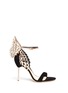 Main View - Click To Enlarge - SOPHIA WEBSTER - 'Evangeline' 3D angel wing appliqué suede sandals