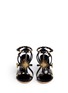 Front View - Click To Enlarge - FAUSTO PUGLISI - Metal stud caged leather sandals