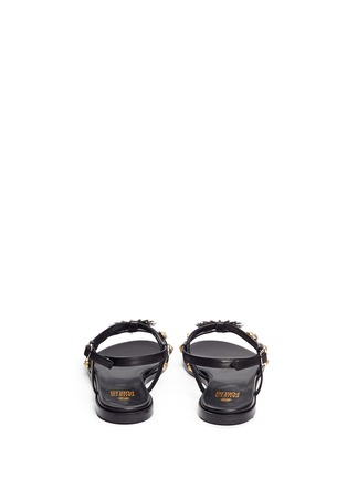 Back View - Click To Enlarge - FAUSTO PUGLISI - Metal stud leather sandals