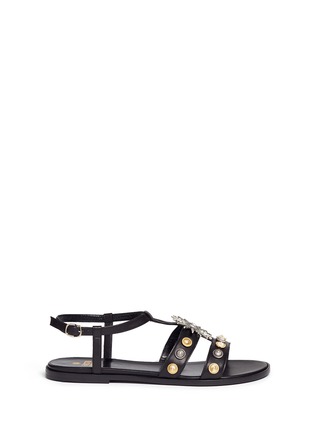 Main View - Click To Enlarge - FAUSTO PUGLISI - Metal stud leather sandals