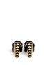 Back View - Click To Enlarge - FAUSTO PUGLISI - Zigzag heel metal stud leather mule sandals