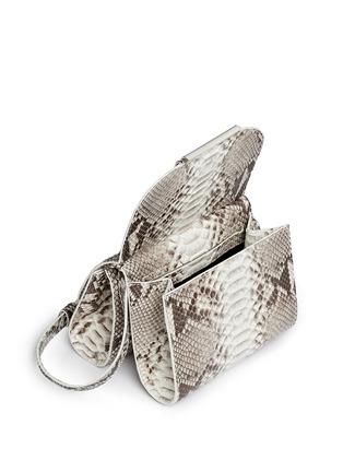 Detail View - Click To Enlarge - HILLIER BARTLEY - Two-section python leather bag