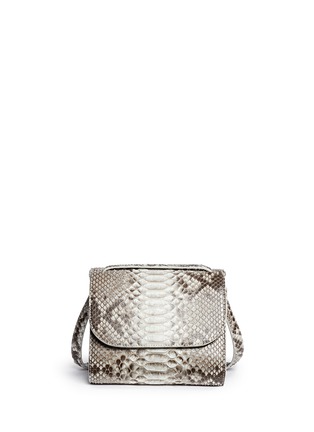 Back View - Click To Enlarge - HILLIER BARTLEY - Two-section python leather bag