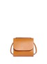 Back View - Click To Enlarge - HILLIER BARTLEY - Pearlescent tab two-section leather shoulder bag