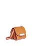 Front View - Click To Enlarge - HILLIER BARTLEY - Pearlescent tab two-section leather shoulder bag
