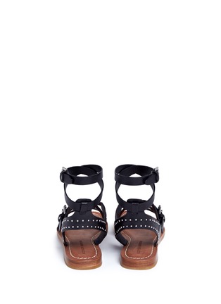 Back View - Click To Enlarge - SIGERSON MORRISON - 'Ainsley' dome stud buckle leather sandals