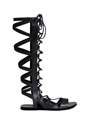 Main View - Click To Enlarge - SIGERSON MORRISON - 'Bright' knee high leather gladiator sandals