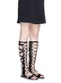 Figure View - Click To Enlarge - SIGERSON MORRISON - 'Bright' knee high leather gladiator sandals