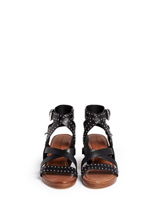 Front View - Click To Enlarge - SIGERSON MORRISON - 'Liz' stud strappy leather sandals