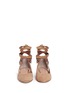 Front View - Click To Enlarge - SIGERSON MORRISON - 'Lami' suede lace-up ballerina flats