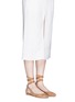 Figure View - Click To Enlarge - SIGERSON MORRISON - 'Lami' suede lace-up ballerina flats