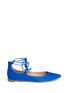 Main View - Click To Enlarge - SIGERSON MORRISON - 'Viata' suede lace-up flats