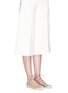 Figure View - Click To Enlarge - SIGERSON MORRISON - 'Viata' metallic leather lace-up flats