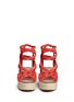 Front View - Click To Enlarge - SIGERSON MORRISON - 'Cosie' suede lace-up espadrille platform sandals