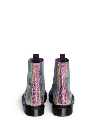 Back View - Click To Enlarge - DR. MARTENS - 'Pascal' chromatic python print suede boots