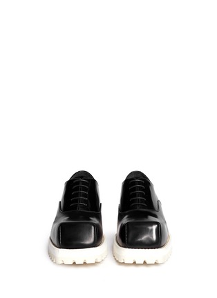 Figure View - Click To Enlarge - ACNE STUDIOS - Quad Contrast' square toe leather Oxfords
