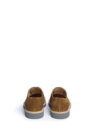 Back View - Click To Enlarge - CANALI - Brogue suede Derbies