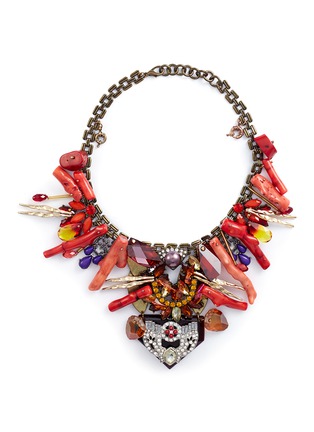 Detail View - Click To Enlarge - ANABELA CHAN - 'Amphitrite' embellished cluster bib necklace