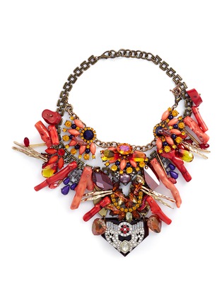 Main View - Click To Enlarge - ANABELA CHAN - 'Amphitrite' embellished cluster bib necklace