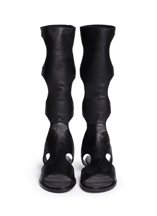 Figure View - Click To Enlarge - STUART WEITZMAN - 'Backview' elastic strap cutout leather sandals
