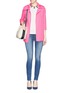 Figure View - Click To Enlarge - ST. JOHN - Wide collar Milano knit jacket