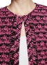 Detail View - Click To Enlarge - ST. JOHN - Fringe metallic tweed knit jacket