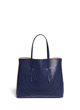 Back View - Click To Enlarge - ALAÏA - 'Cabas' circular stud leather tote 