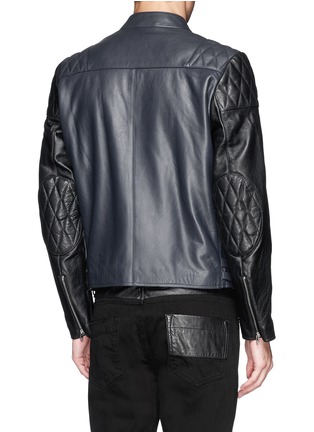 Back View - Click To Enlarge - MC Q - Stitched panel biker jacket