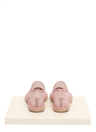 Back View - Click To Enlarge - VALENTINO GARAVANI - Lace espadrille slip-ons