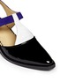 Detail View - Click To Enlarge - TOGA ARCHIVES - Colour-block embossed leather T-strap shoes