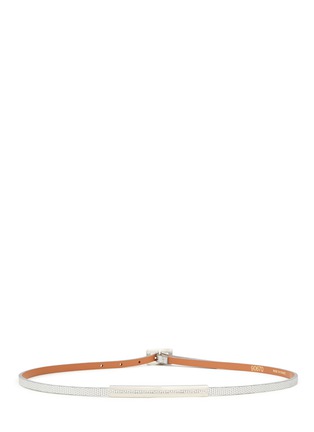 Main View - Click To Enlarge - MAISON BOINET - Metallic leather skinny belt