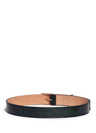 Back View - Click To Enlarge - MAISON BOINET - Snakeskin-effect patent leather belt
