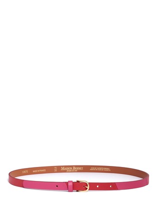 Main View - Click To Enlarge - MAISON BOINET - Patchwork leather skinny belt
