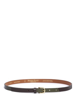 Main View - Click To Enlarge - MAISON BOINET - Patchwork leather skinny belt
