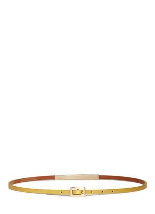 Back View - Click To Enlarge - MAISON BOINET - Pearlized leather skinny belt