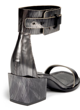 Detail View - Click To Enlarge - 3.1 PHILLIP LIM - Coco brushed metallic leather sandals