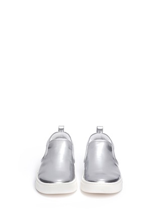 Figure View - Click To Enlarge - MARC BY MARC JACOBS - Metallic leather slip-ons