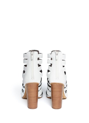 Back View - Click To Enlarge - SAM EDELMAN - Yazmine leather caged sandals