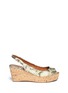Main View - Click To Enlarge - TORY BURCH - 'Rosalind' snakeskin sling-back sandals