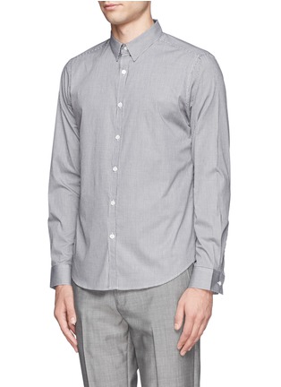 Front View - Click To Enlarge - THEORY - 'Zack PS' mini gingham check shirt
