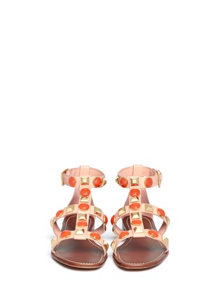 Figure View - Click To Enlarge - TORY BURCH - 'Vanna' embellished leather sandals